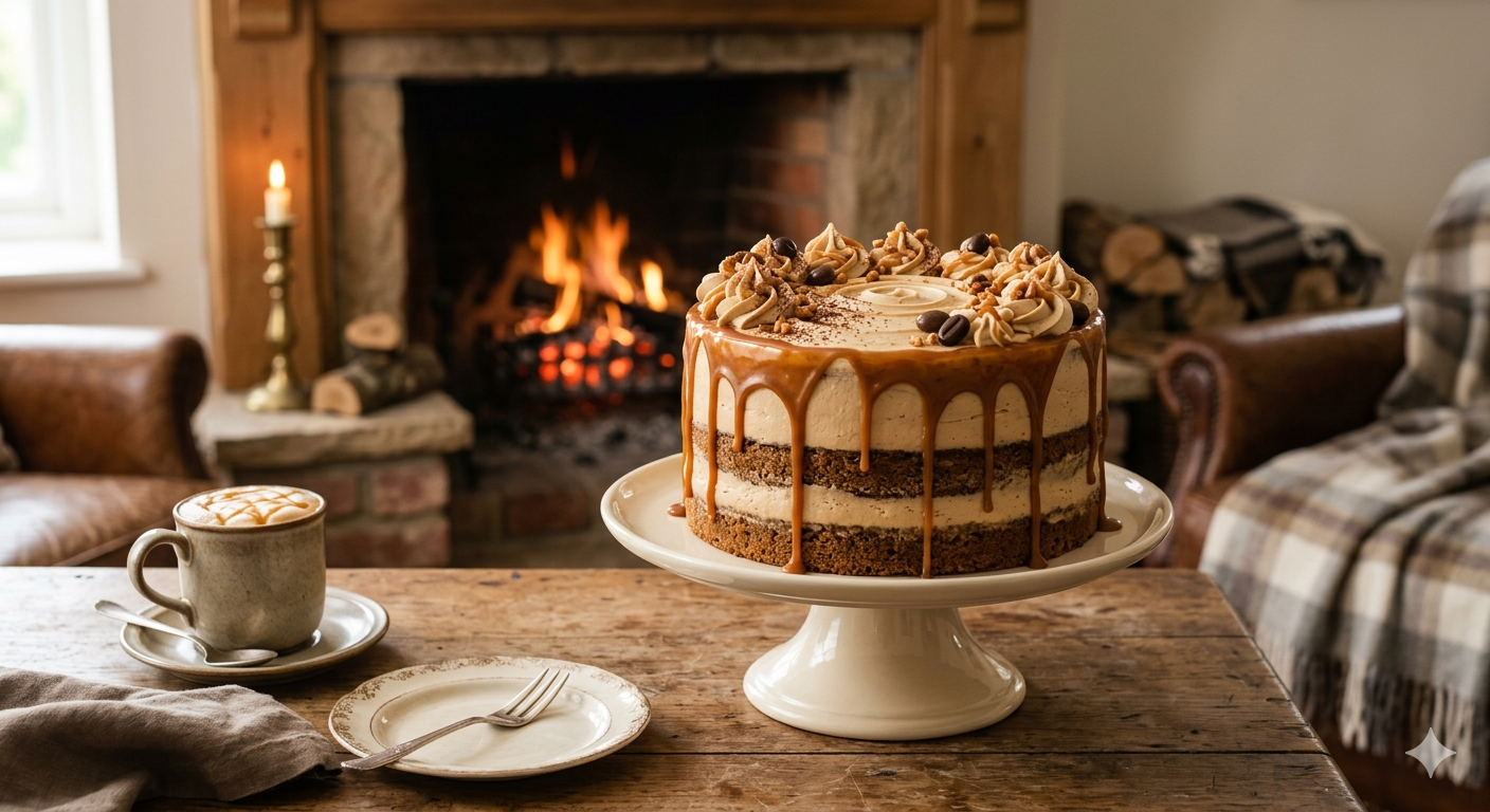 Caramel Frappuccino Cake